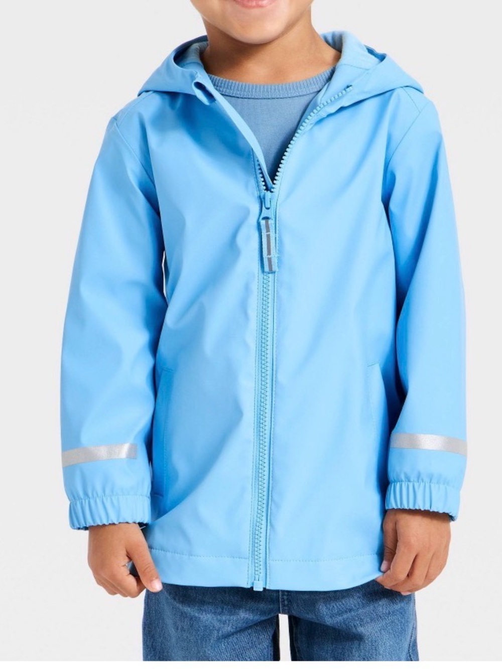 Kids Cat & Jack Light Blue Hooded Rain Jacket ☔️